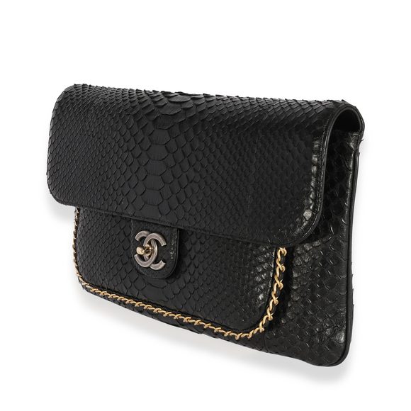 Chanel Black Python Unchained Clutch - Picture 2 of 7